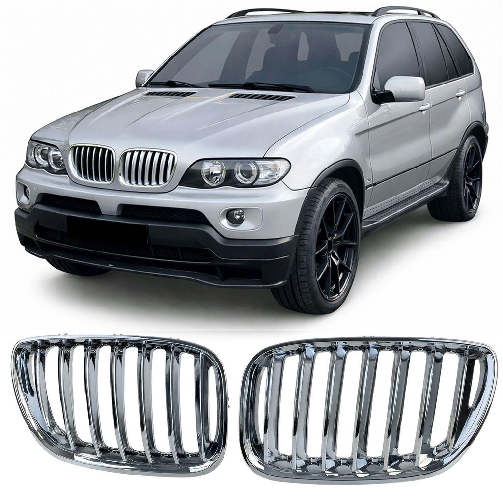 Sport Kühlergrill Grill Chrom für BMW X5 E53 1999-2003 – Produktansicht