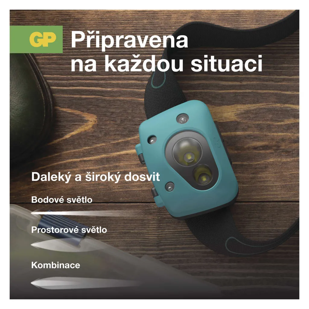 Lampe frontale GP Discovery CH44 - Éclairage LED puissant et ajustable - 9