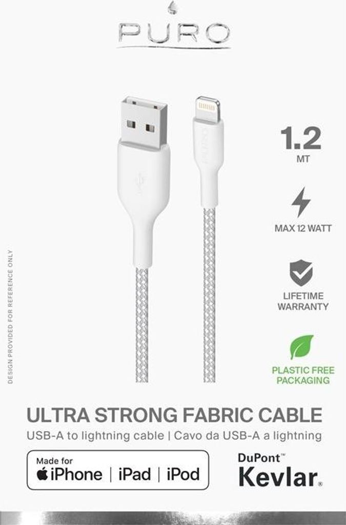 Kabel Przewód USB Puro Fabric Ultra Strong USB-A do Zdjęcie produktu 