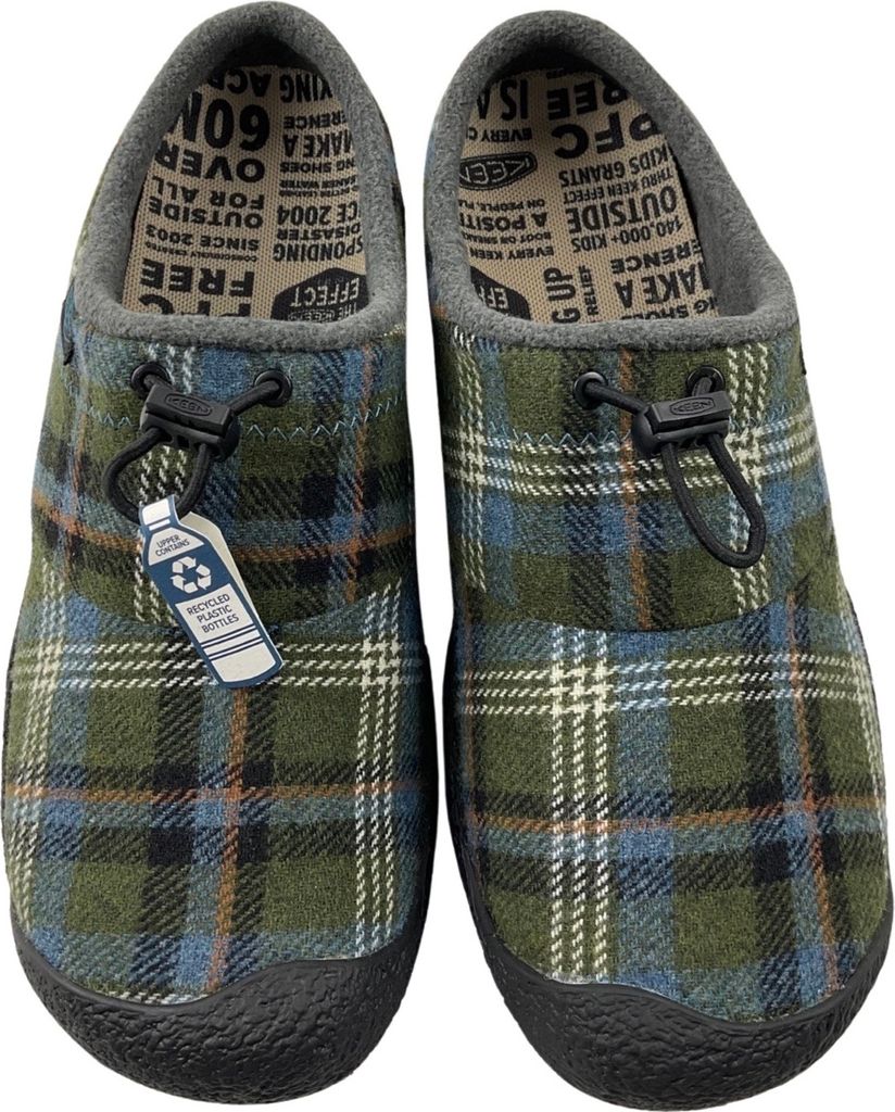 Keen Howser III Slide Herren Slip-On Green Plaid/Black Größe 40.5