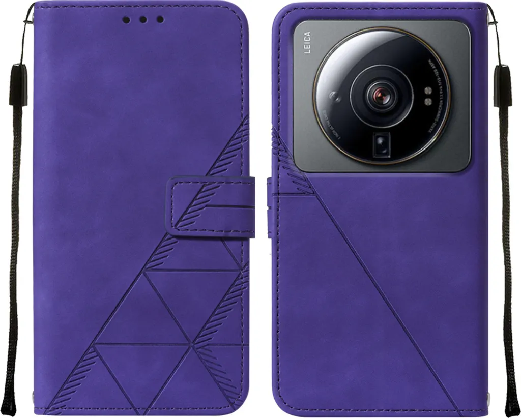 Custodia Protettiva Xiaomi 12S Ultra Viola: Design Flip e Goffratura