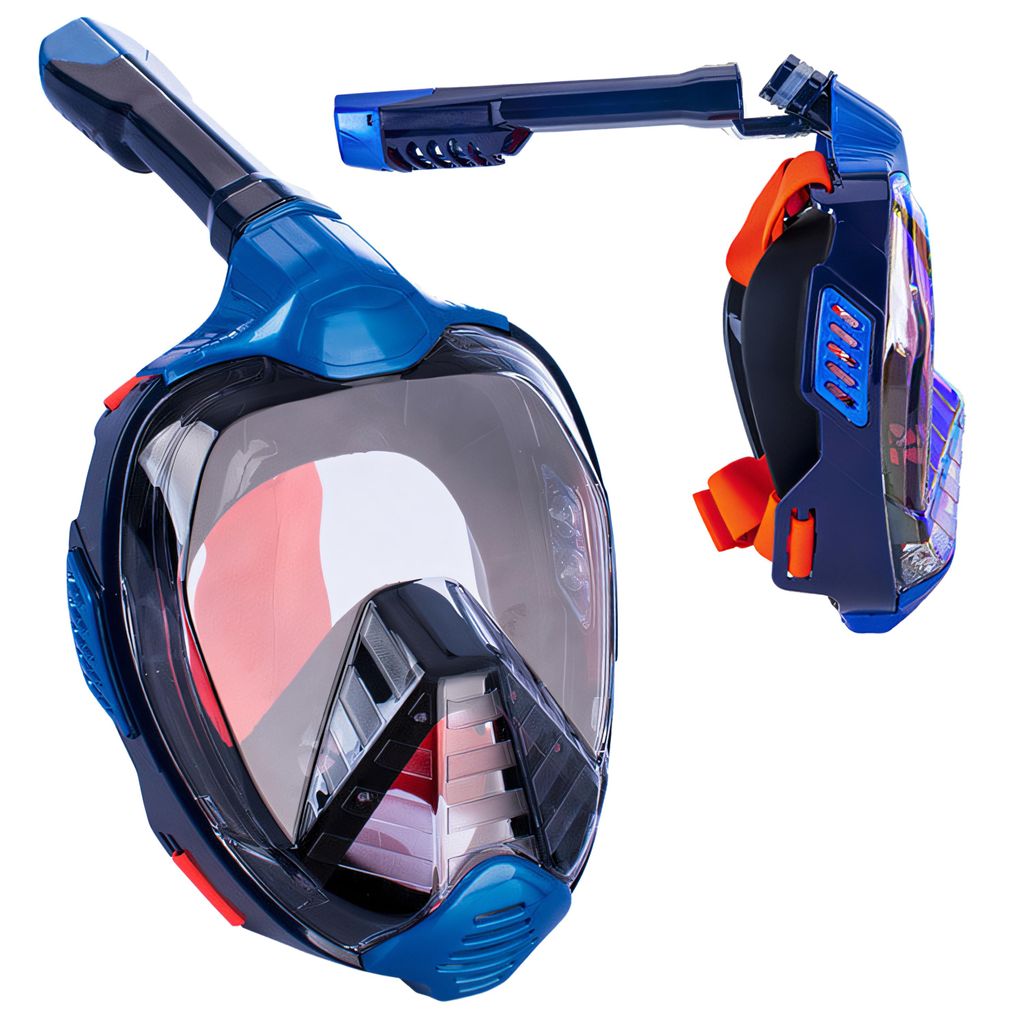Schnorchelmaske Vollgesichtsmaske Tauchmaske für Erwachsene & Kinder 180° Panorama Sicht, auslaufsicher L/XL, CO2-Sicher, Dry-Schnorchel - Retoo