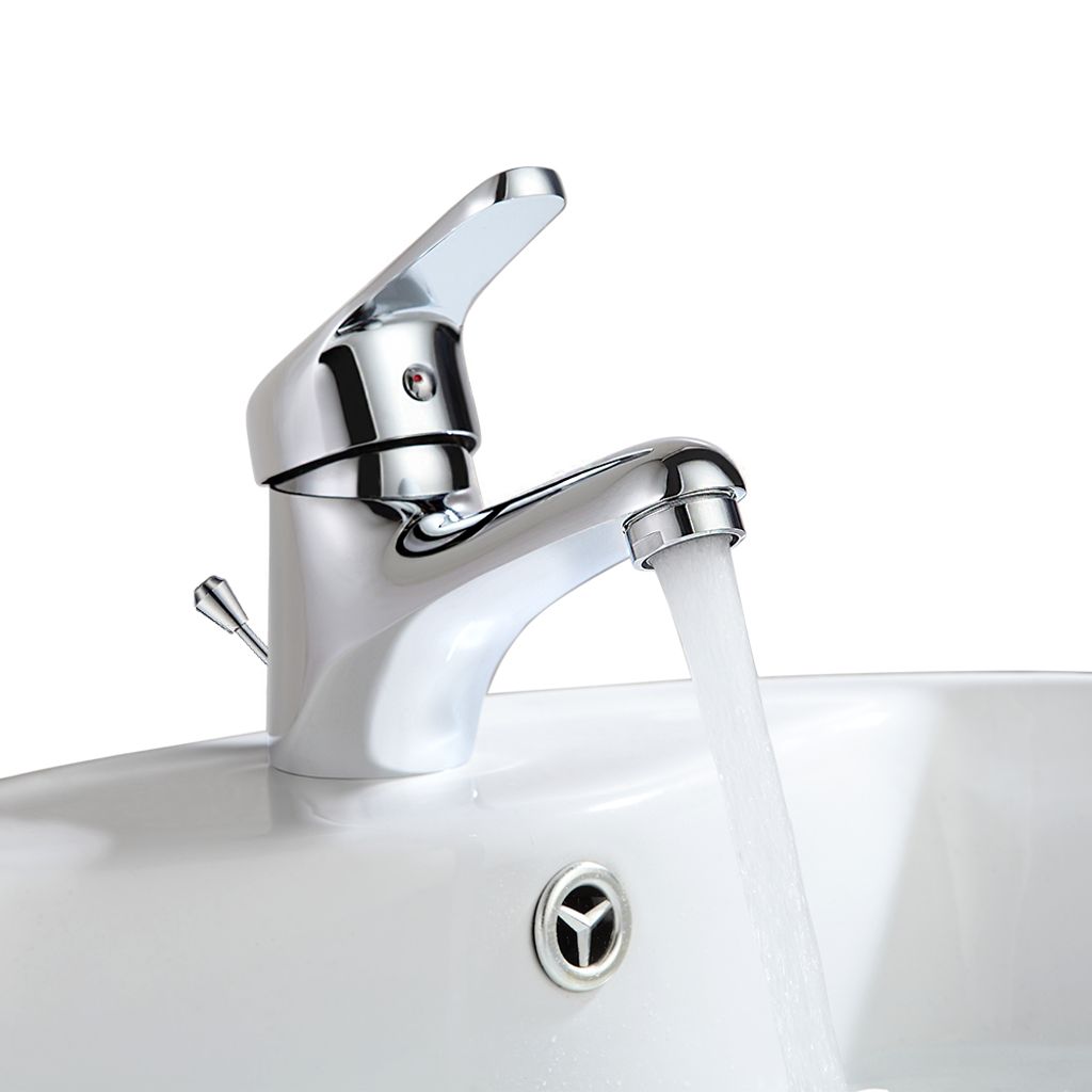 Waschtischarmatur Waschbecken Wasserhahn mit Ablaufgarnitur Mischbatterie Bad 