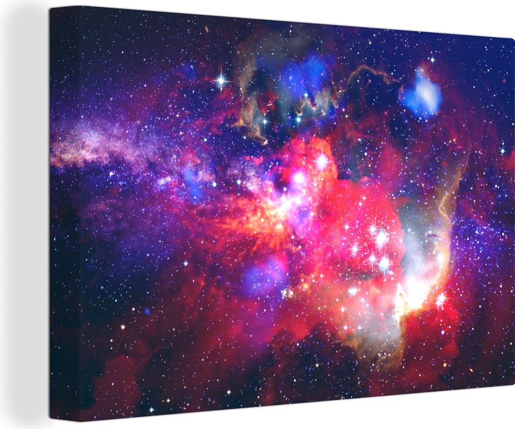 OneMillionCanvasses - Leinwandbilder - 150x100 cm, Universum - Farben - Weltraum, Wandbilder Kunstdruck Wanddekoration - Foto auf Leinwand - Gem...