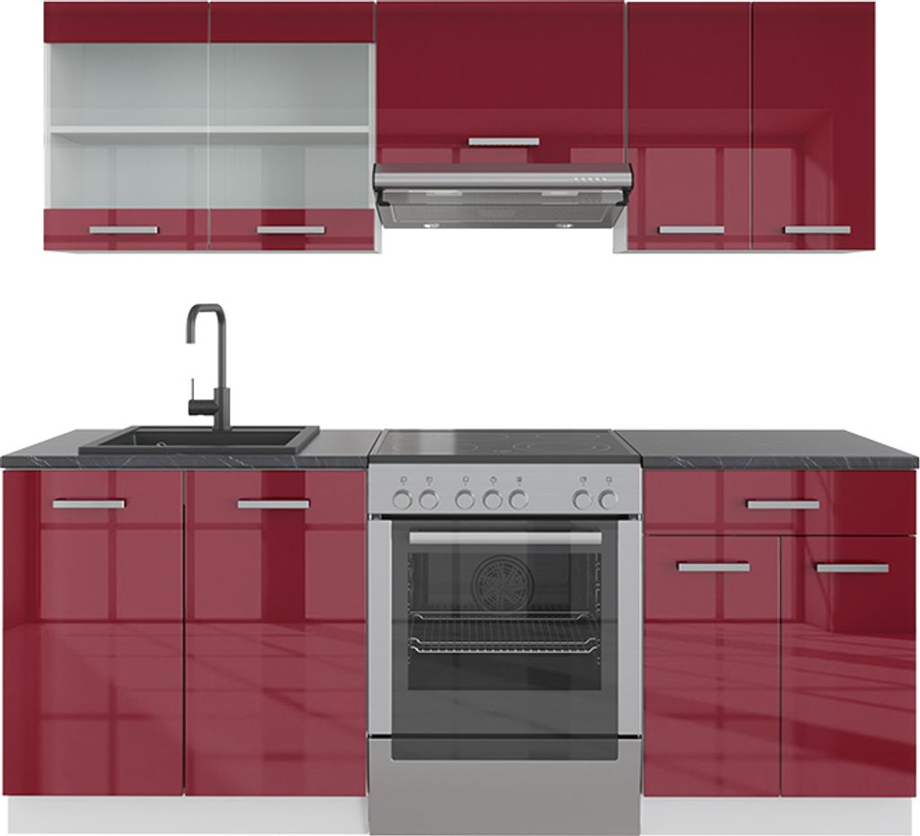 Vicco Küchenzeile R-Line, 200 cm ohne Arbeitsplatte, Produktbild