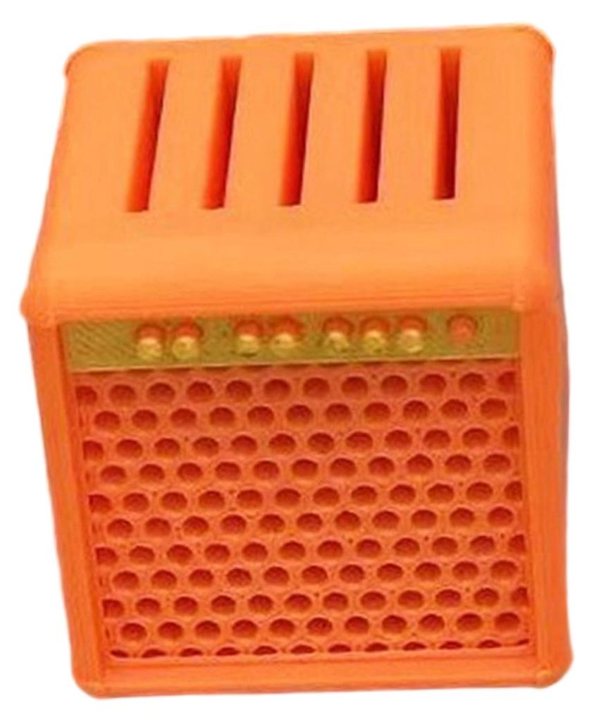 Gitarrenplektrum-Aufbewahrungsbox im Retro-Verstärker-Design, Plektrumhalter, Plektrumorganizer für 5 Plektren, Präsentationsständer, Geschenk ...