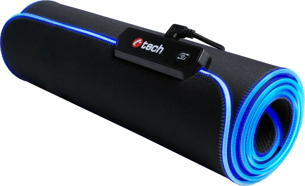 C-TECH ANTHEA LED XL Tapis Gamer Rétroéclairé 7 Couleurs USB Gaming