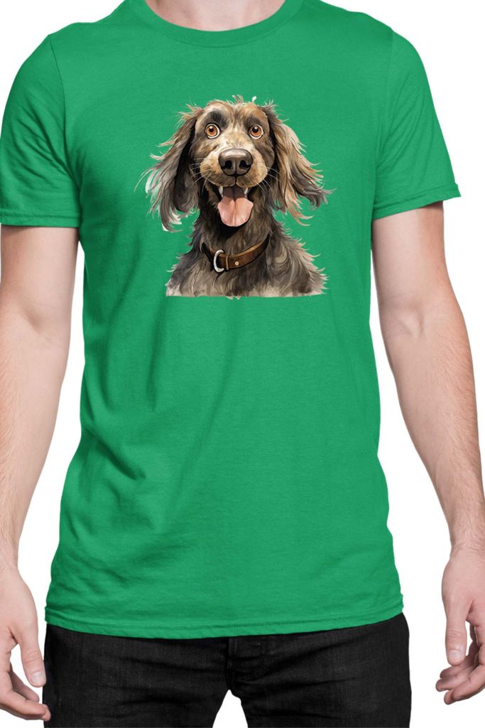 Herren T-Shirt Funny Dogs Breeds Cocker Spaniel Dog Breed, Man 3XL / Grün