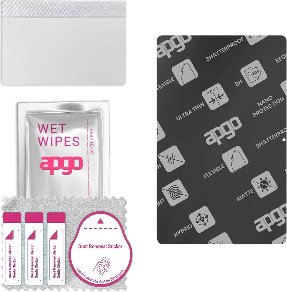 apgo Hybrid Schutzglas, Matt, kompatibel mit Lenovo Tab P11 2nd Gen, Flexible Nano Glass, toller Ersatz für Hartglas, kratzfester Displayschutzgla...
