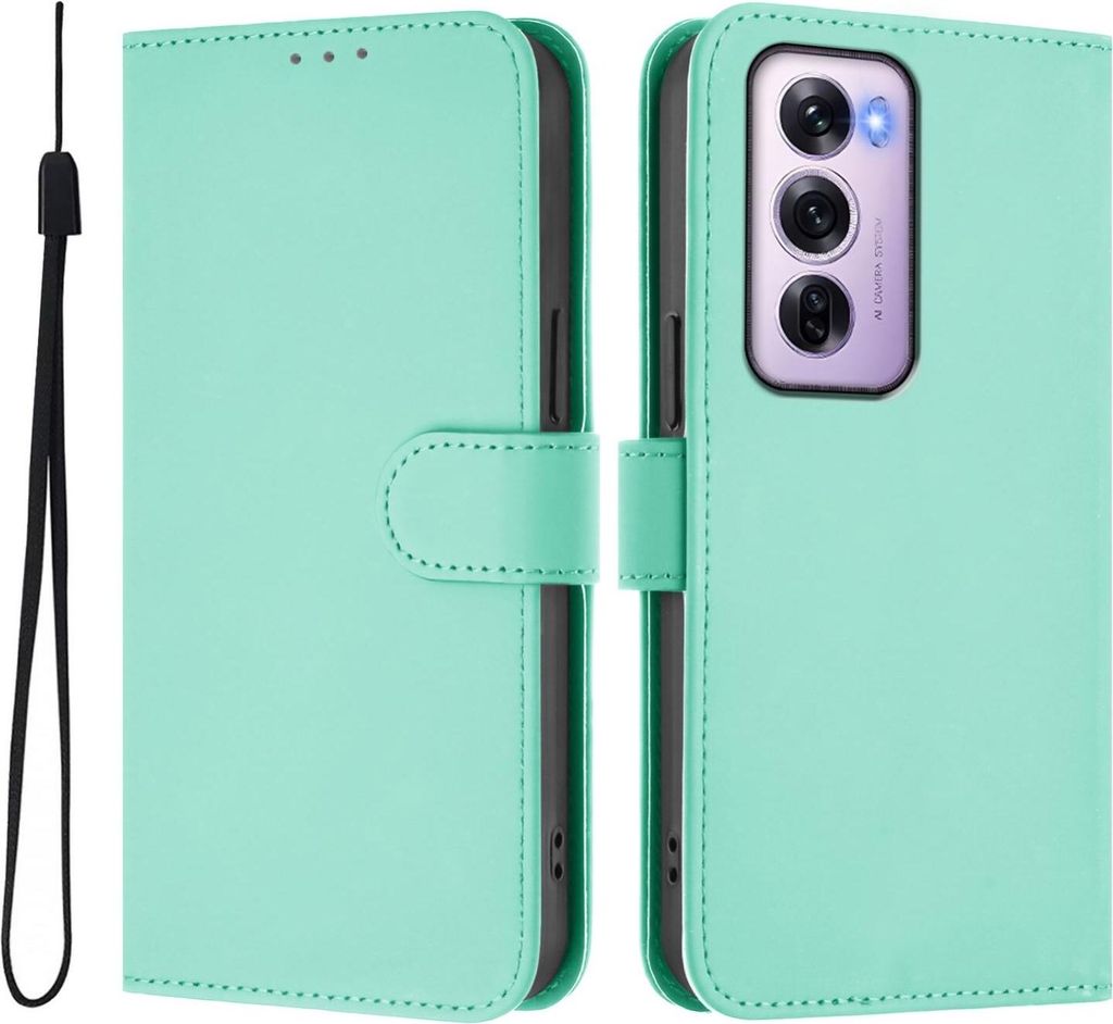 Mobigear Urban Wallet OPPO Reno 12 Pro Hülle Klapphülle Geldbörse - Grün