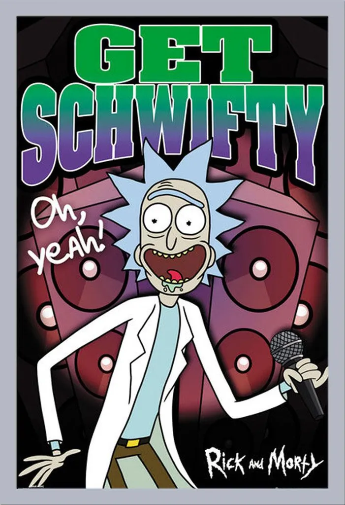 Offerta Poster Rick & Morty Get Schwifty + Cornice Shinsuke Argento