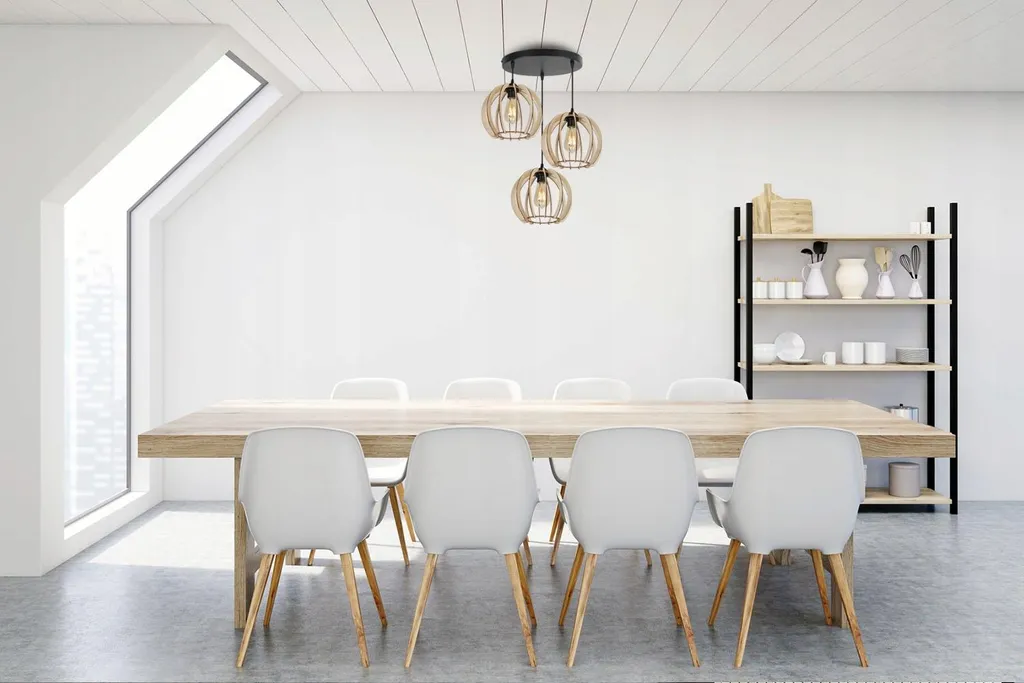 Light-Home Timber Lampada Sospensione Legno Industriale E27 - Prezzo - 5