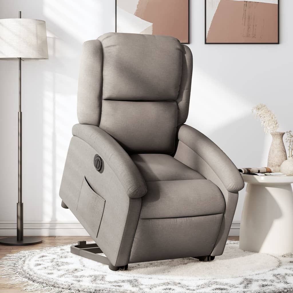 Cloris DesignMöbel Relaxsessel mit Aufstehhilfe Elektrisch Taupe Stoff , Klassische Sessel 2024 Neu