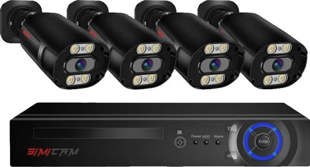 Caméras de sécurité 4K Ultra HD extérieures avec stockage NVR 1 To