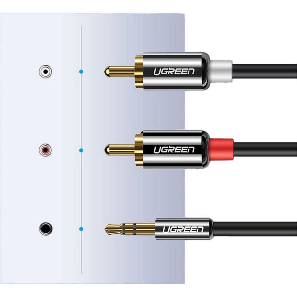 Ugreen AV116 Audio Kabel 3,5 mm Klinke auf 2RCA, 2m, Produktbild 4