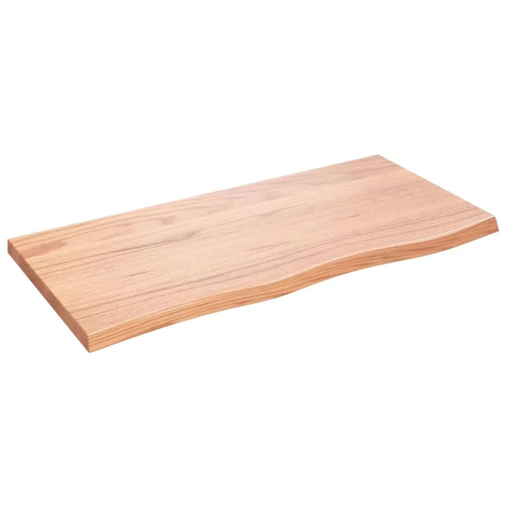 SYFAX™ Piano Tavolo Marrone 100x50x(2-4) cm Massello Rovere Trattato