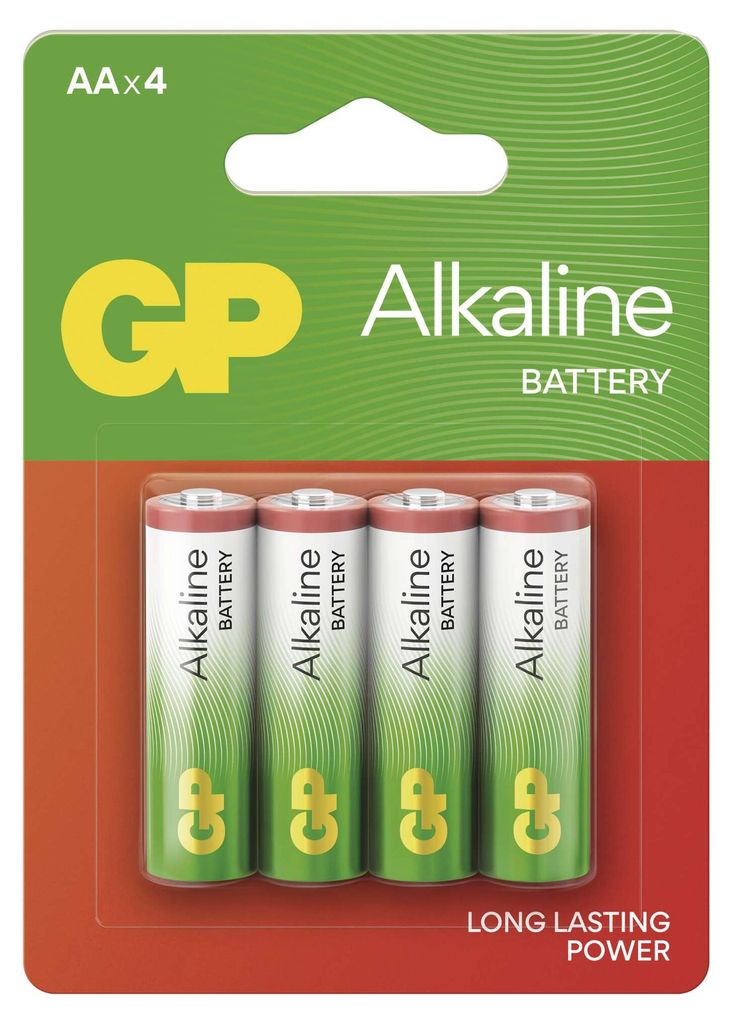 Alkalická baterie GP Alkaline AA (LR6), 4 ks