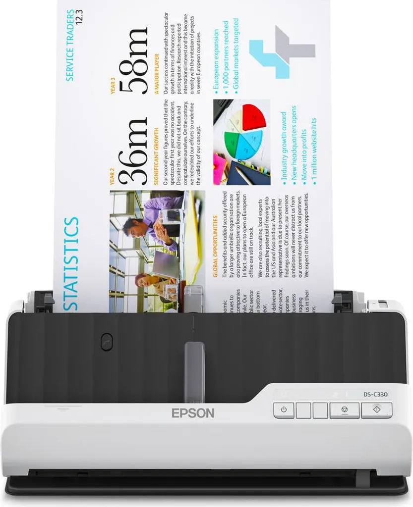 Scanner Epson DS-C330 Recto-Verso A4 pour Bureau Compact