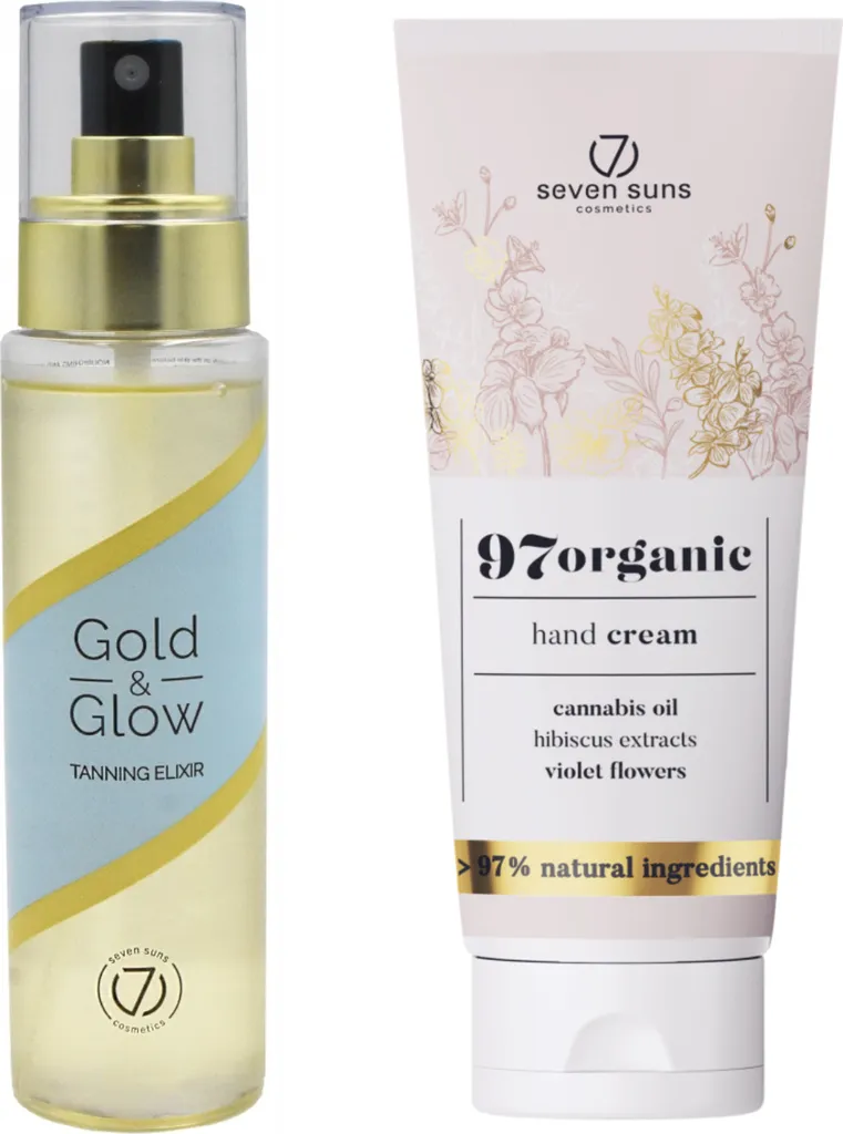 Acceleratore Abbronzatura 7suns GOLD & GLOW Olio + Crema Mani 75ml Gratis