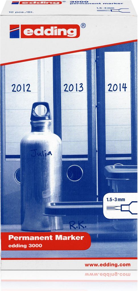 edding 3000 Permanentmarker - schwarz - 1 Stift - Produktbild 