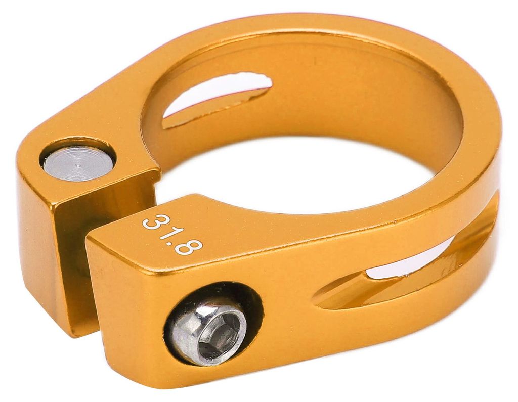 Fahrrad-Sattelrohrklemme, Mountainbike-Rennrad-Schloss, Sattelstütze, Aluminiumlegierungsklemme, Gold