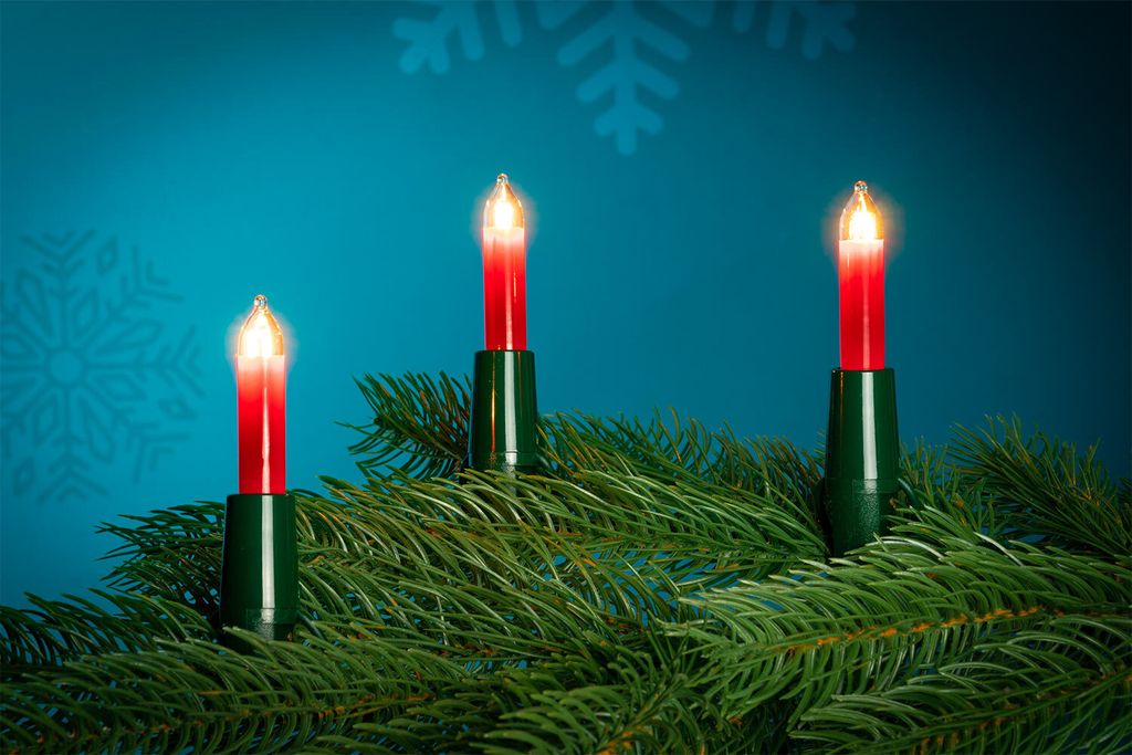 NARVA 15er Minischaft-Lichterkette rot innen