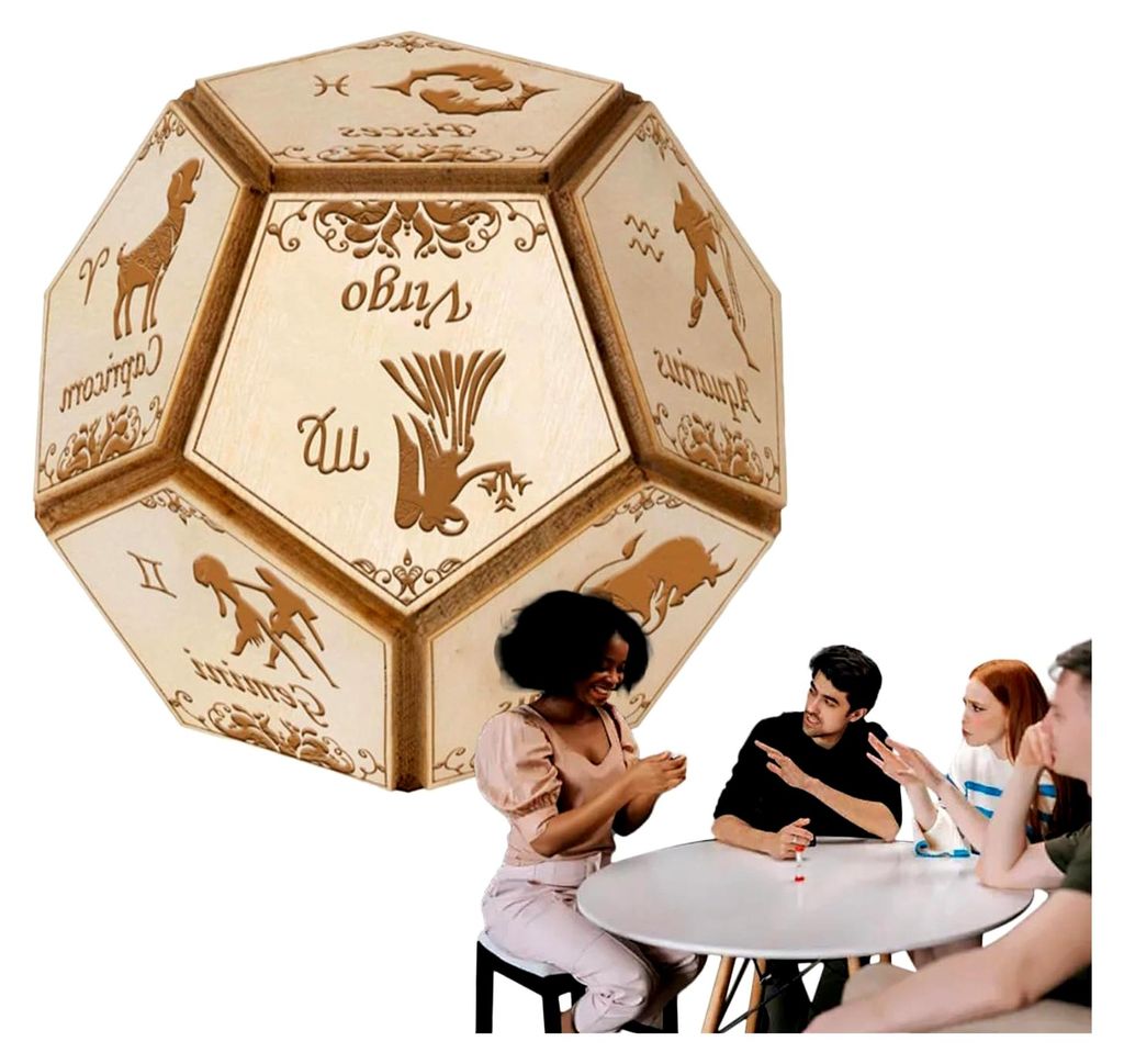 12-seitiger Entscheidungswürfel, polyedrisches Würfelspiel für Entscheidungen, Brettspiel für Reisen, Zuhause, Partys, Abenteuer und Schule