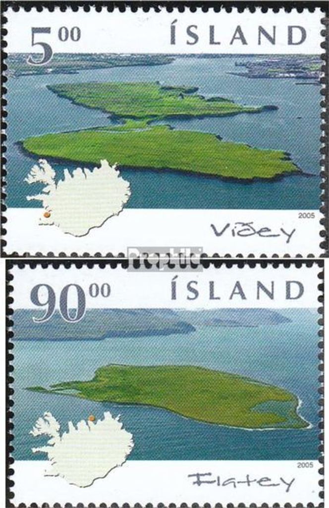 Briefmarken Island 2005 Mi 1082-1083 (kompl.Ausg.) postfrisch Inseln