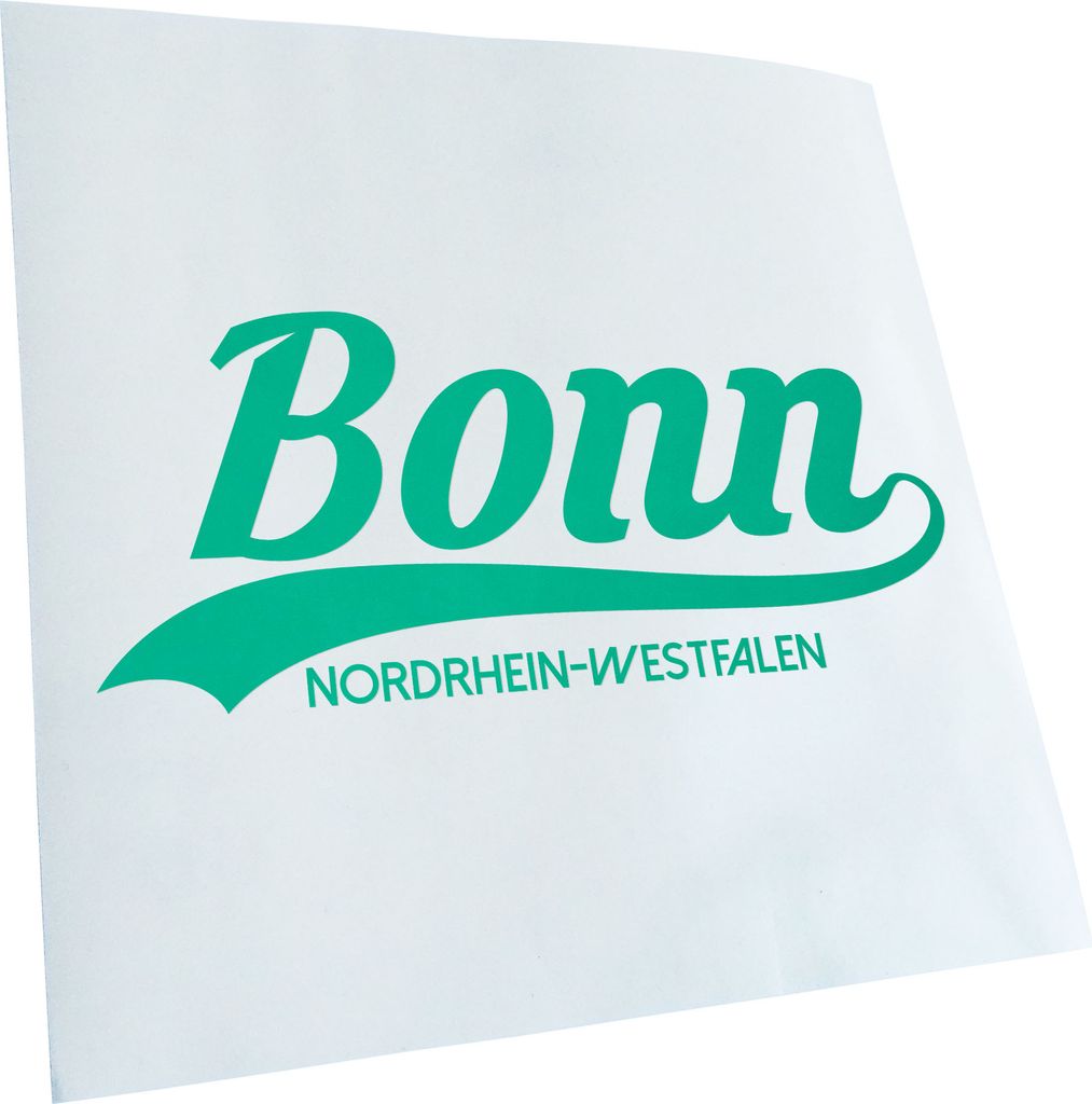 Kiwistar - Autoaufkleber - Bonn Nordrhein-Westfalen - Türkis - 30x13cm - Aufkleber für Auto, Laptop, Fahrrad, LKW, Motorrad Mehrfarbig JDM Decal ...