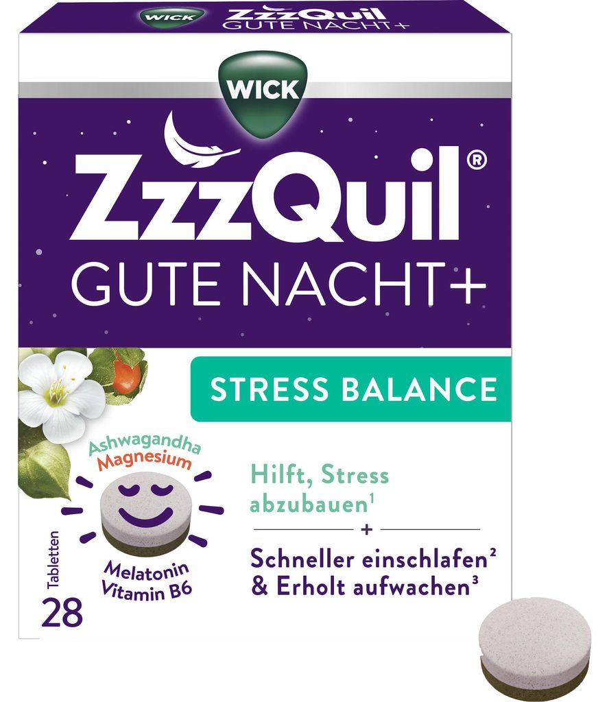Wick Zzzquil Dobrou noc + Stress Balance, 28 ks Obrázek produktu 