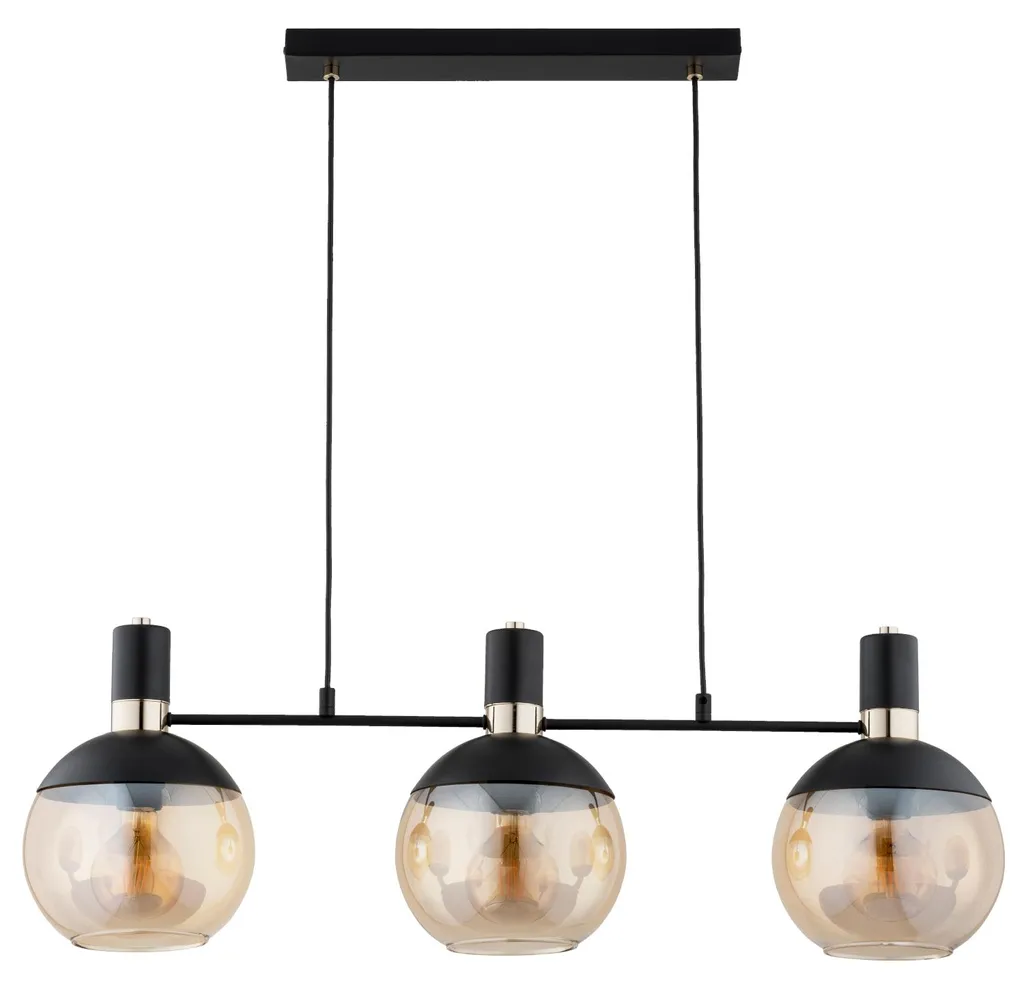 Suspension KATEL Alfa : fini le manque de lumière en salon noir et or