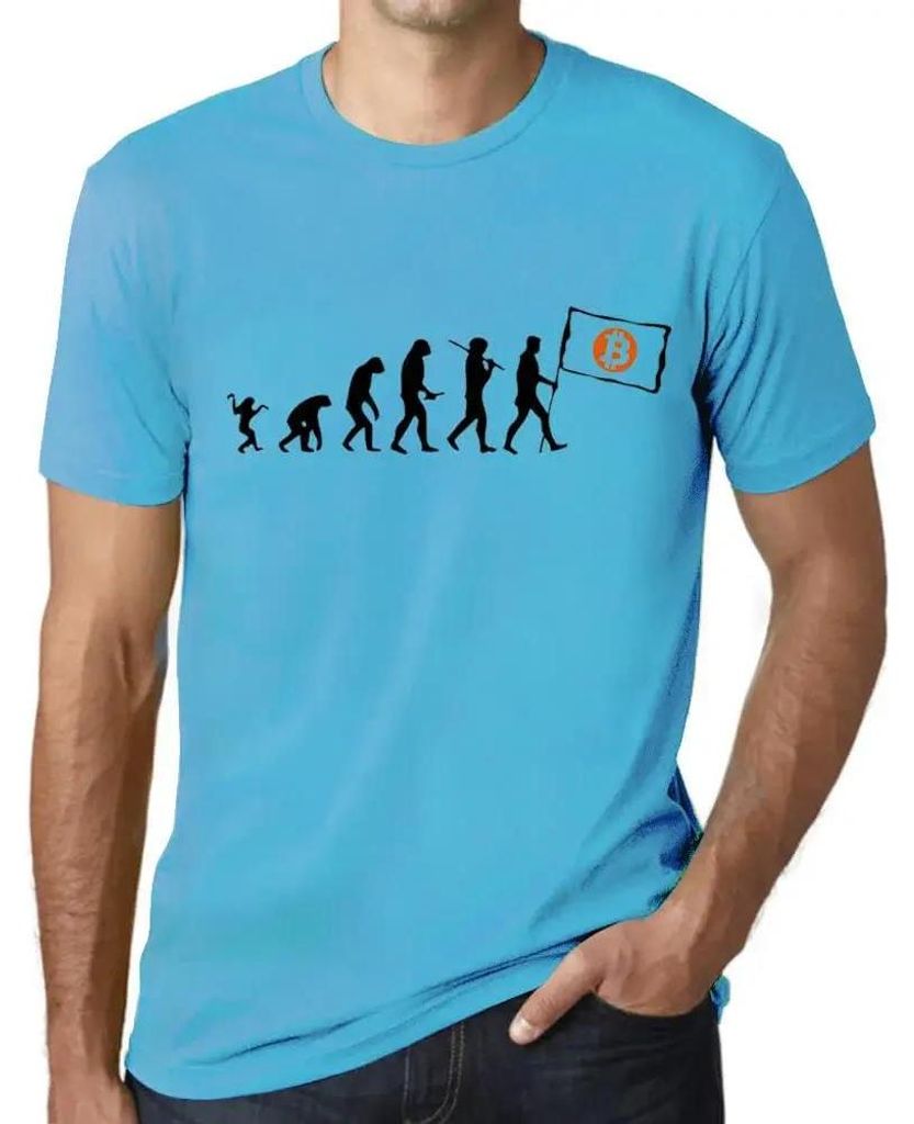 Herren Grafik T-Shirt Bitcoin Btc Revolution Hodl Crypto Öko-Verantwortlich Vintage Jahrgang Kurzarm Lustige Druck Geburtstag Geschenk Mann
