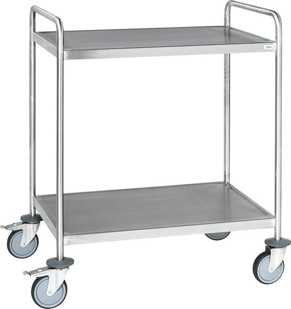 Edelstahl-Servierwagen mit 2 Böden 825 x 575 x 1.010 mm, 200 kg, C3