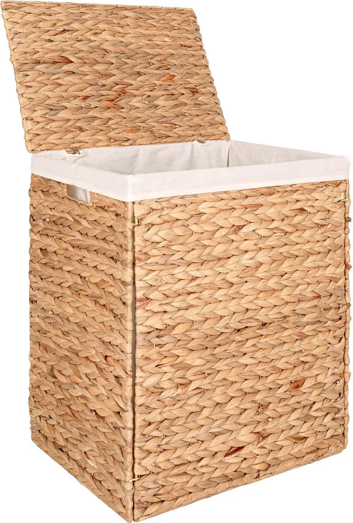 Passo panier à linge naturel en fibres tressées pour salle de bain