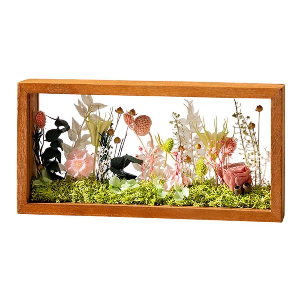 DIY Deko Konservierte Blumen Getrocknete Blumen Materialset mit Bilderrahmen