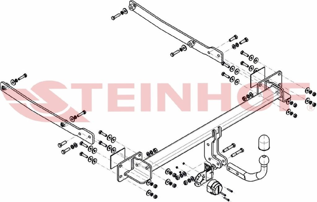 Z547076 Anhängerkupplung passend für MERCEDES C 204 06/2011-2015 starr