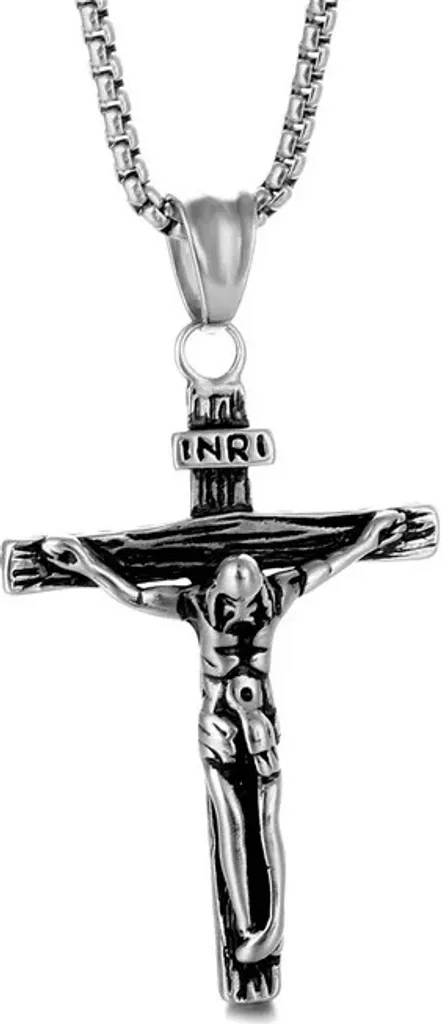 Collana Croce Gesù Argento Minimal - Eleganza Minimalista KP22824
