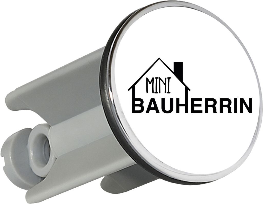 Huuraa Waschbeckenstöpsel Mini Bauherrin Geschenk 4cm für Waschbecken Abflussstopfen Mini Bauherrin Geschenkidee
