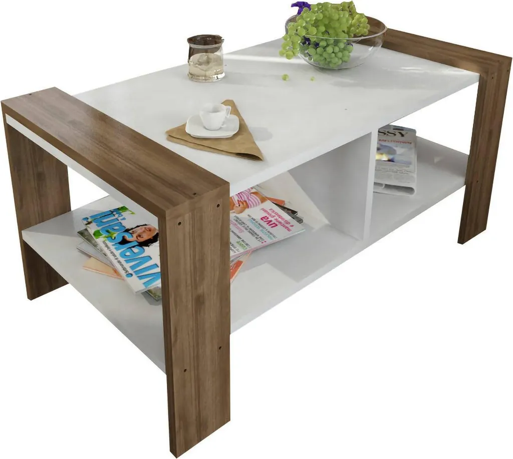 Table Basse Blanche Langosco 90 cm : Rangez votre Salon avec Style