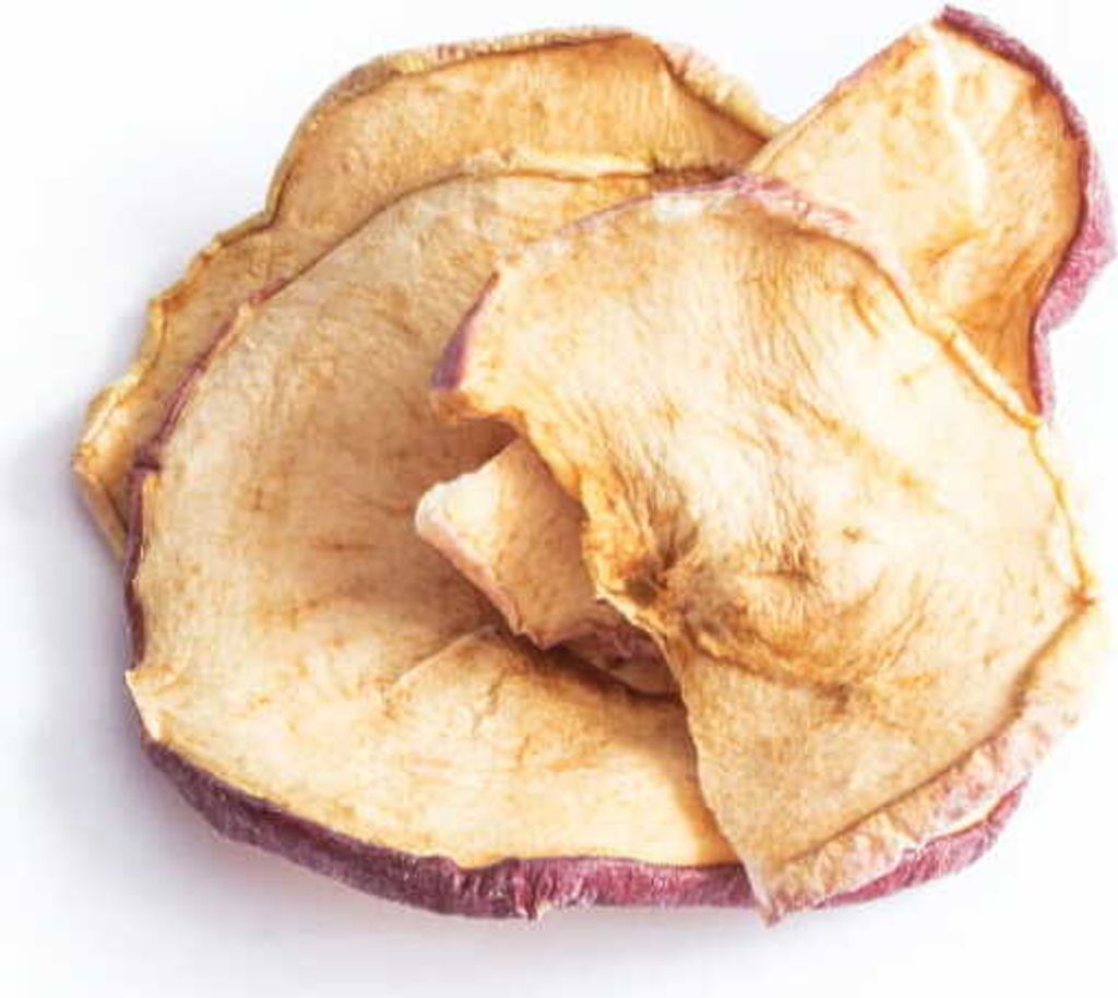 Knusprige Apfelstückchen für Papageien - 100g Natürliches Trockenfutter