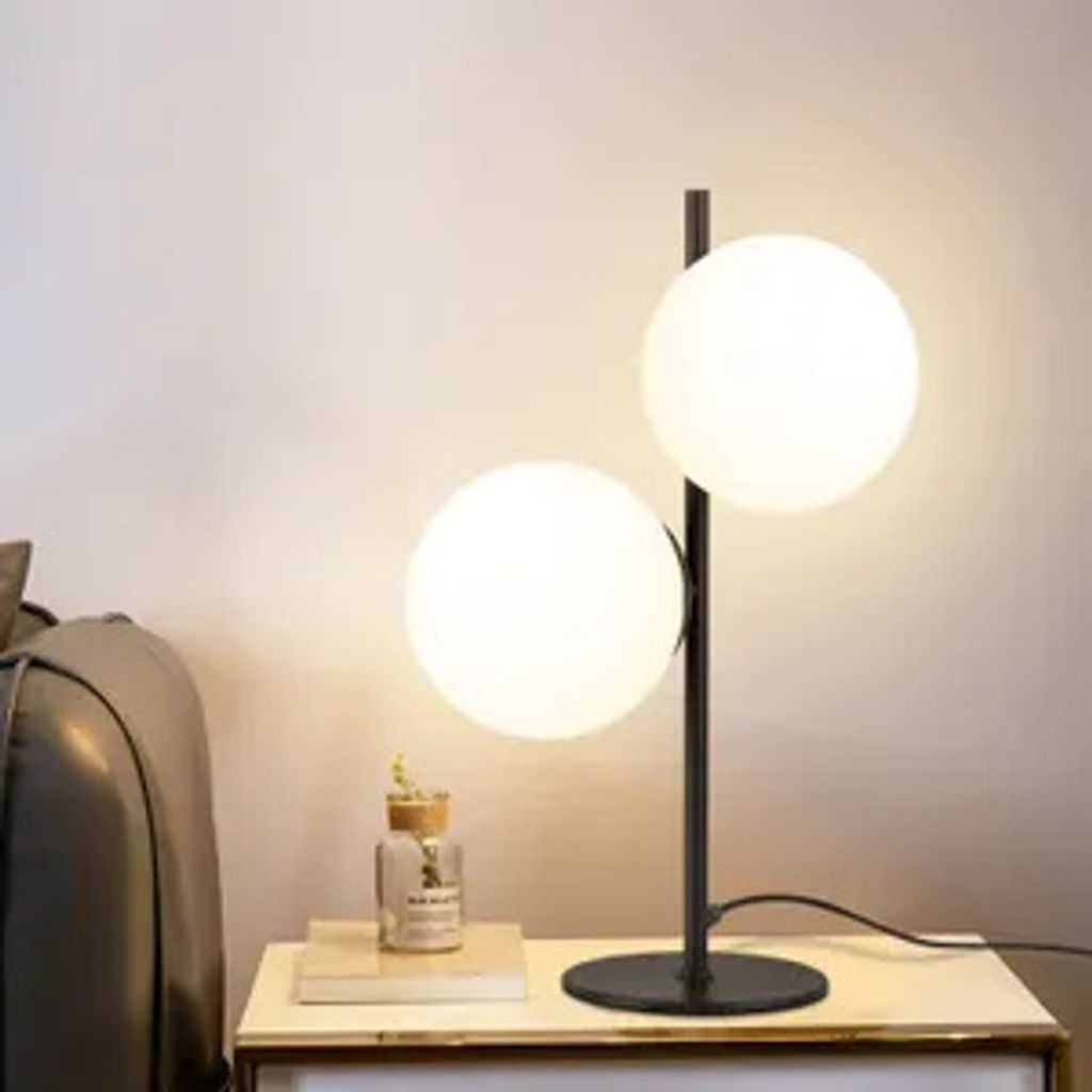 ZMH Lampa Nocna Czarna Nowoczesna Lampa Stołowa Mosiężna 2 Zdjęcie produktu 