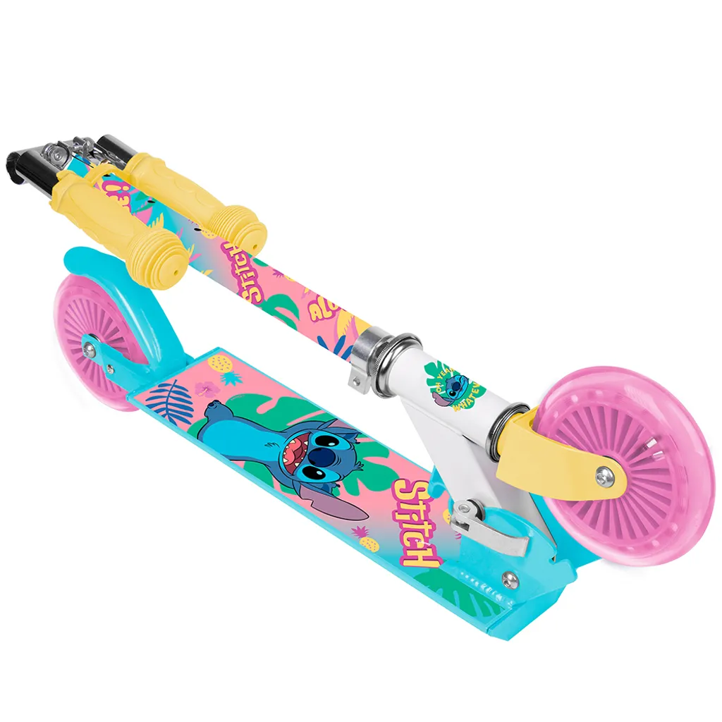 Trottinette pliable enfant Disney Stitch roues 120mm avec frein de sécurité