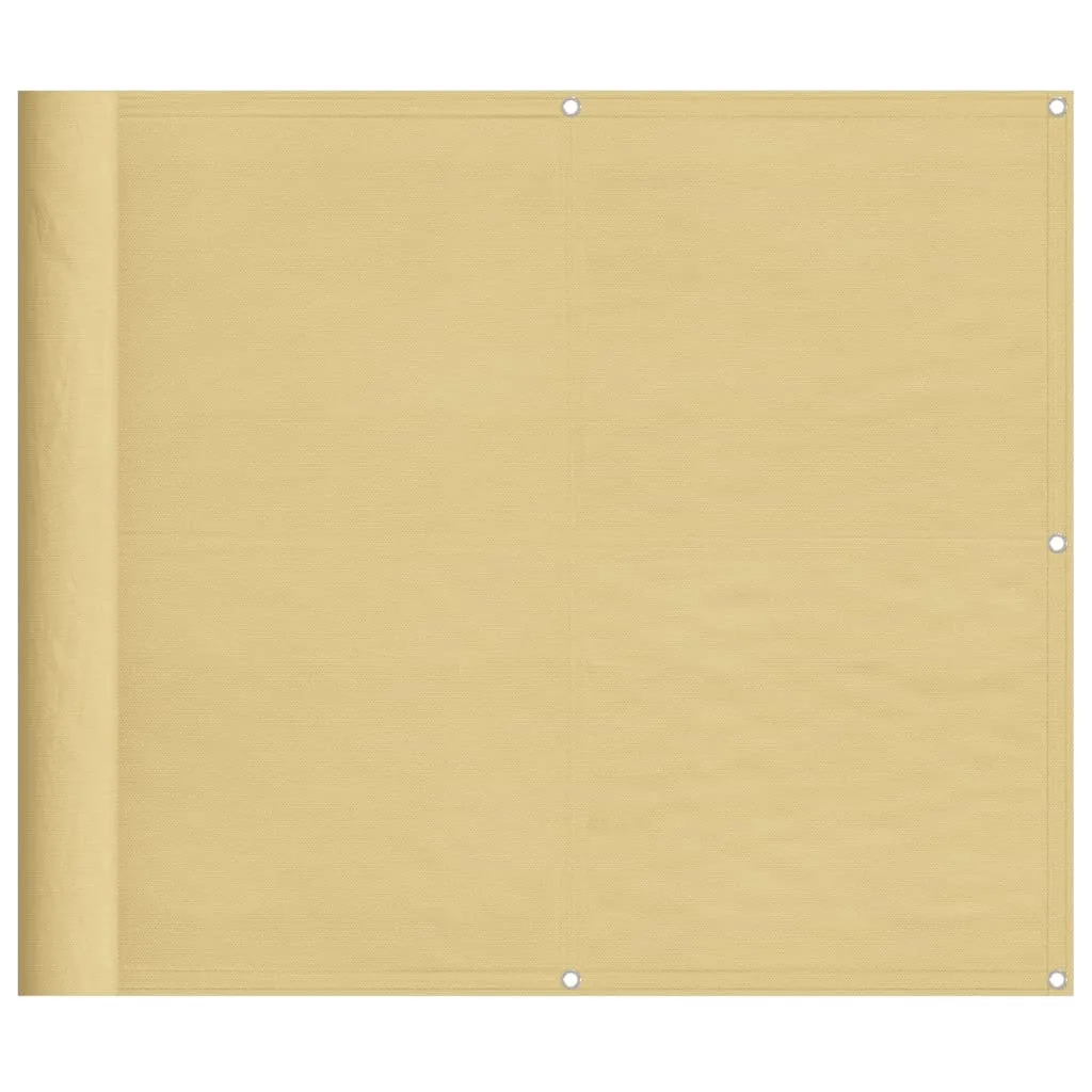 vidaXL Telo Frangivista 90x500 cm Oxford Sabbia per Ringhiera