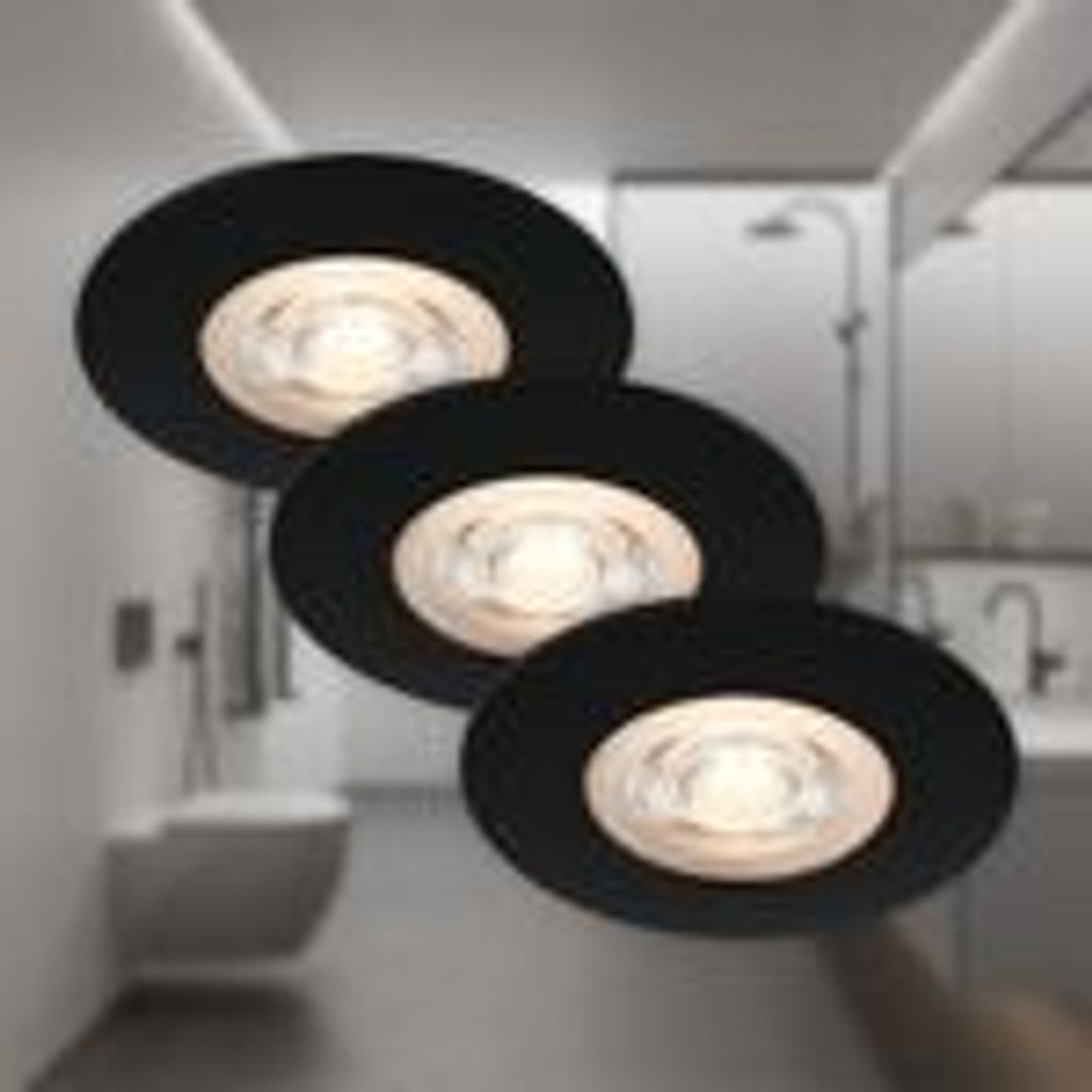LED Einbauleuchten Badleuchte 3er Set 5 W 3000K IP44 Produktbild 