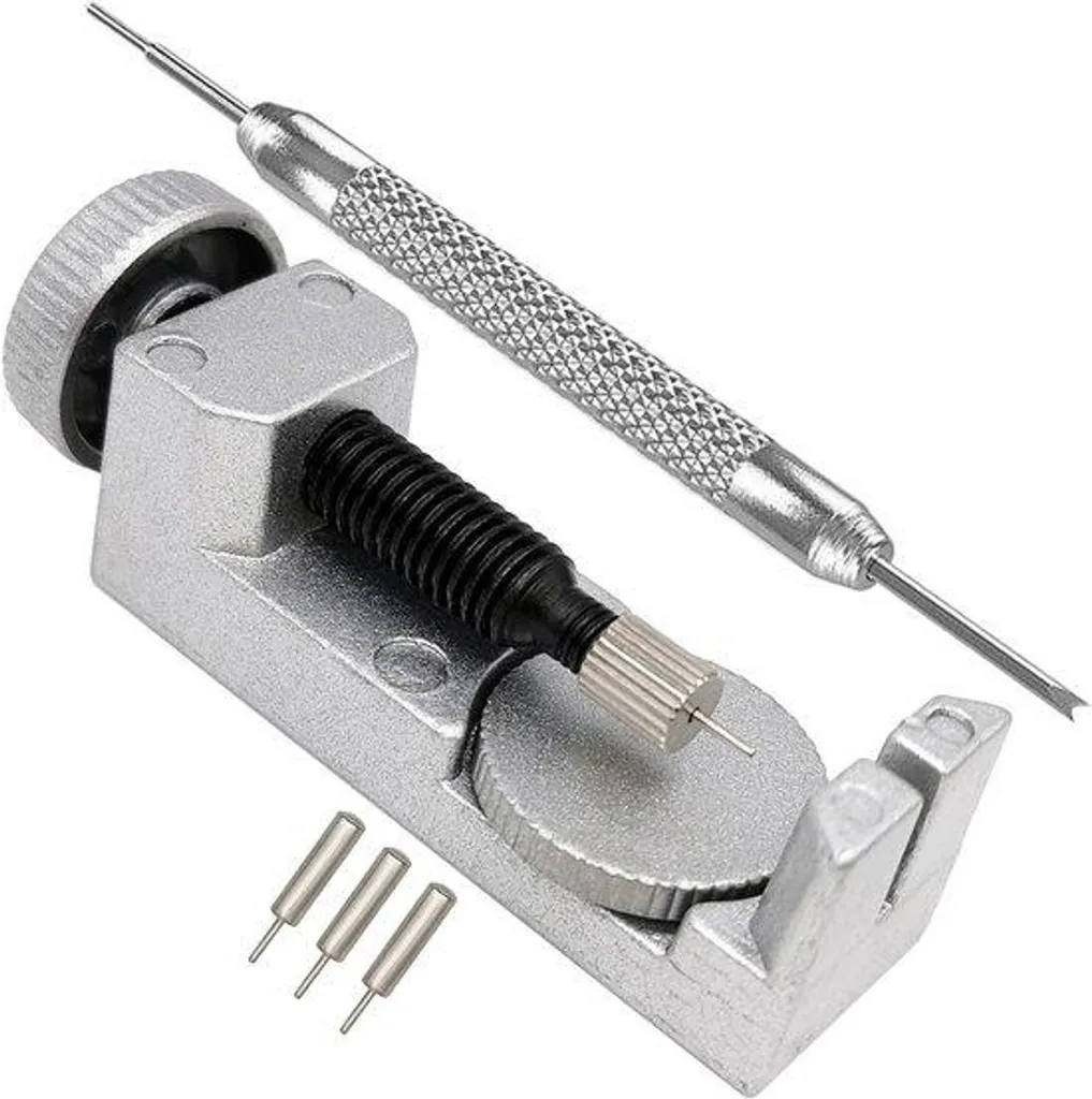 Outil chasse-goupille argenté pour régler bracelet et ceinture à bijoux
