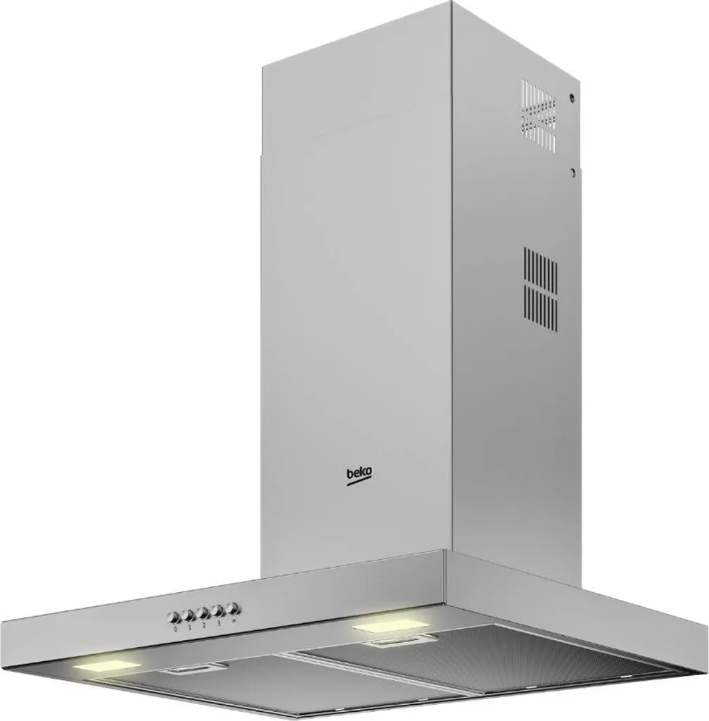 Hotte décorative murale inox 60cm Beko : aspiration puissante de 613m3/h pro