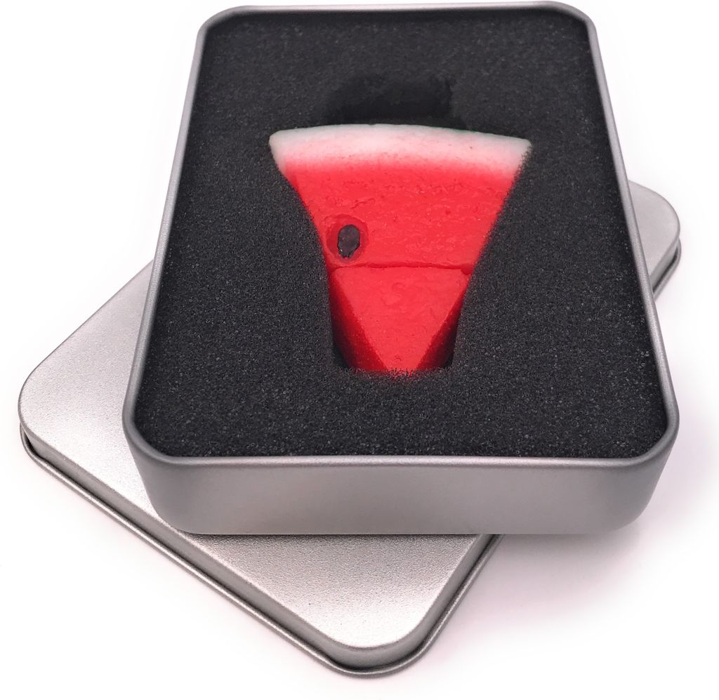 Onwomania Melone Wassermelone Sommer Frucht USB Stick in Alu Geschenkbox 64 GB USB 3.0