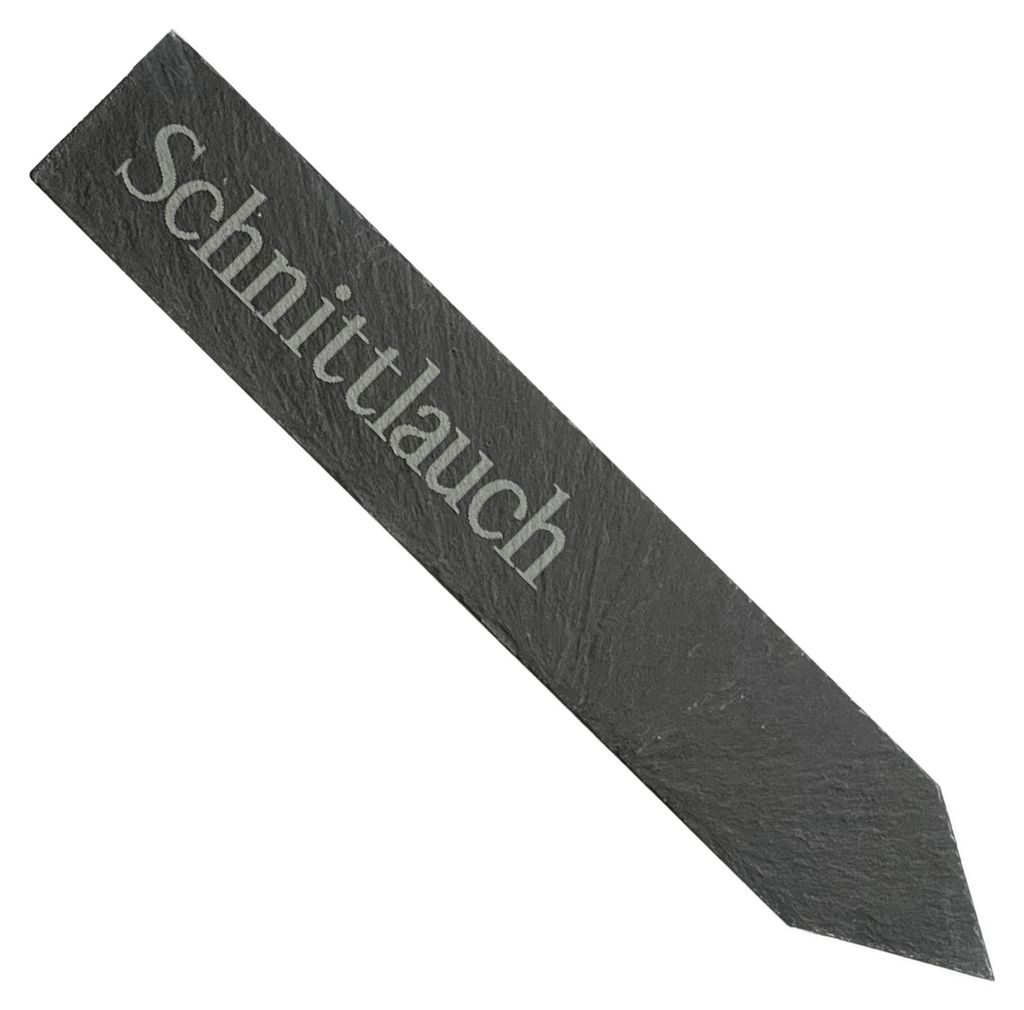 Pflanzenschild "Schnittlauch" Kräuterstecker Schiefer 19 cm graviert