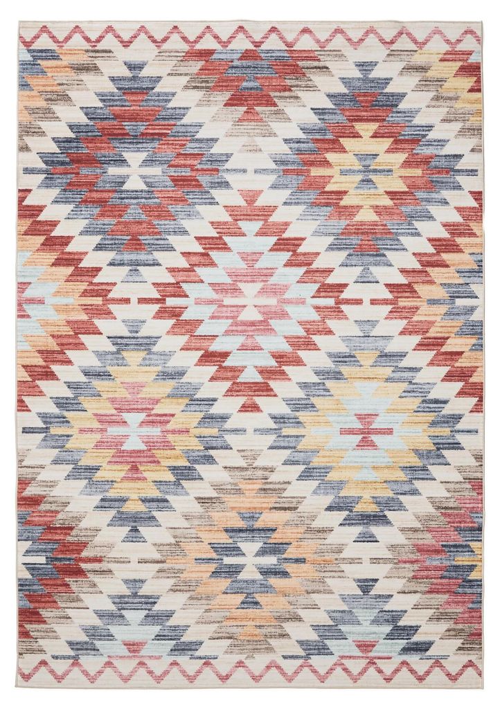 Waschbarer Teppich George Multicolor/Beige 160x230 cm Wohnzimmer Rechteckig benuta