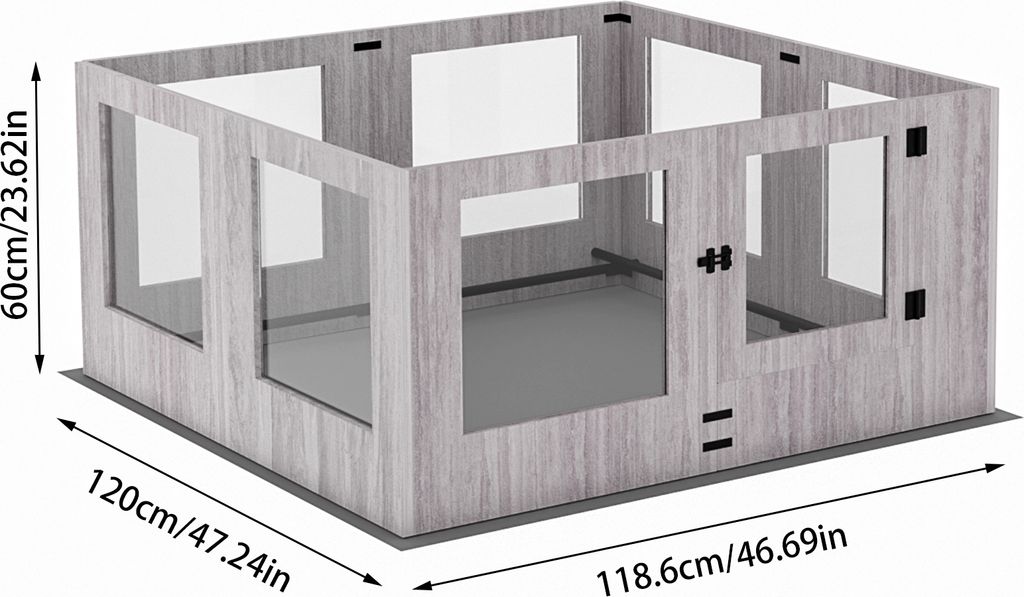 WISFOR Výběh pro štěňata moderní, 8dílný DIY výběh pro Obrázek produktu 7